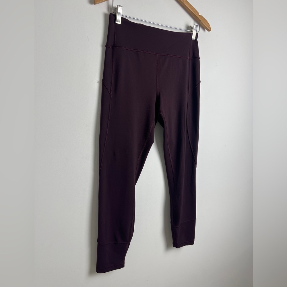 Lululemon Women's Size 10 In Movement Tights Everlux Leggings In Black Cherry - Picture 7 of 12